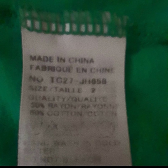 Cats by Tsumori Chisato Dress Green Yellow sleeveless polka dots - Picture 5 of 5